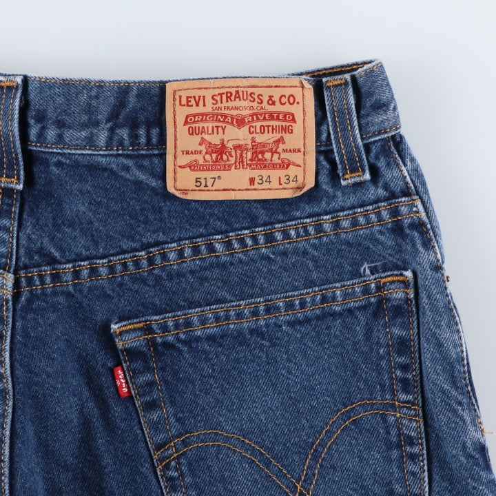 Levi's 517 BOOT CUT Bootcut denim pants for men, size w34 cotton blue type Vintage Second Hand
