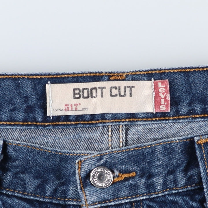 Levi's 517 BOOT CUT Bootcut denim pants for men, size w34 cotton blue type Vintage Second Hand