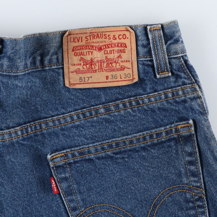 Levi's 517 Boot Cut Denim Pants, Men's, Size 36 cotton blue type Vintage Second Hand