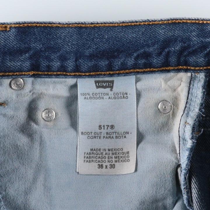 Levi's 517 Boot Cut Denim Pants, Men's, Size 36 cotton blue type Vintage Second Hand