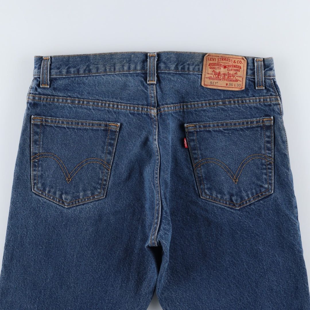 Levi's 517 Boot Cut Denim Pants, Men's, Size 36 cotton blue type Vintage Second Hand