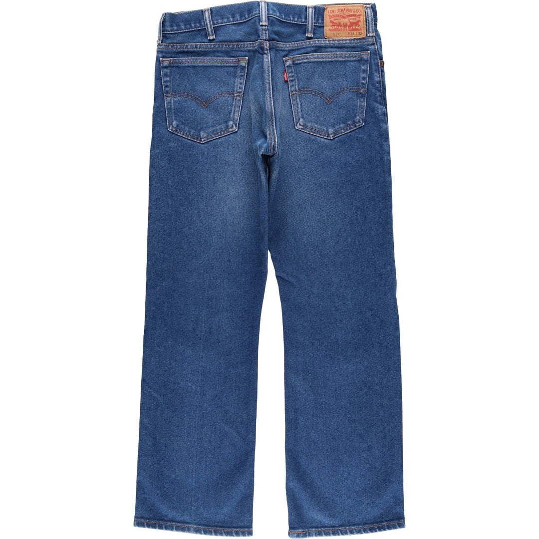 Levi's 517 Bootcut Denim Pants for Men, Size W34 unclear blue type Vintage Second Hand