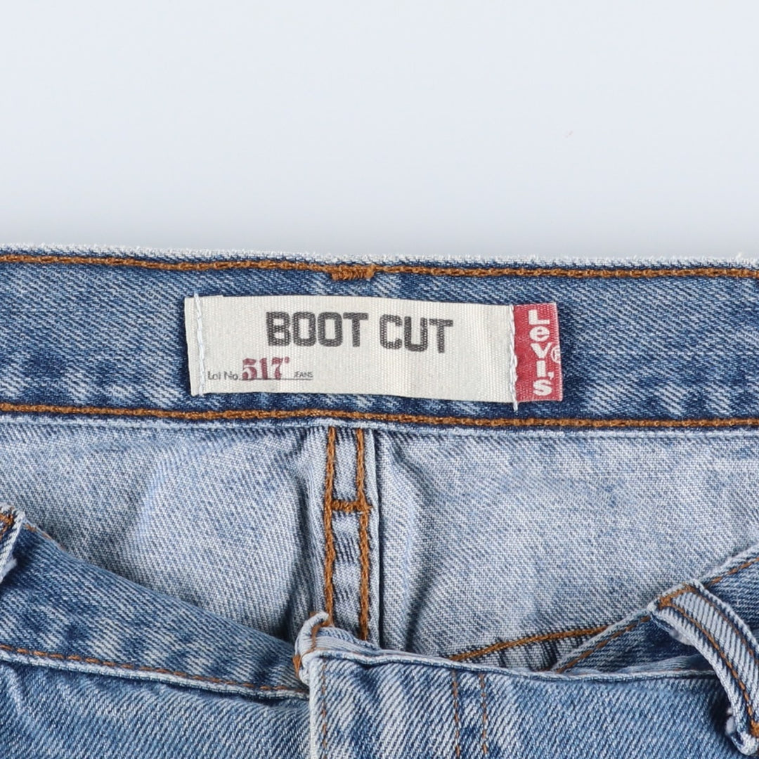 Levi's 517 BOOT CUT Bootcut denim pants for men, size w33 cotton blue type Vintage Second Hand