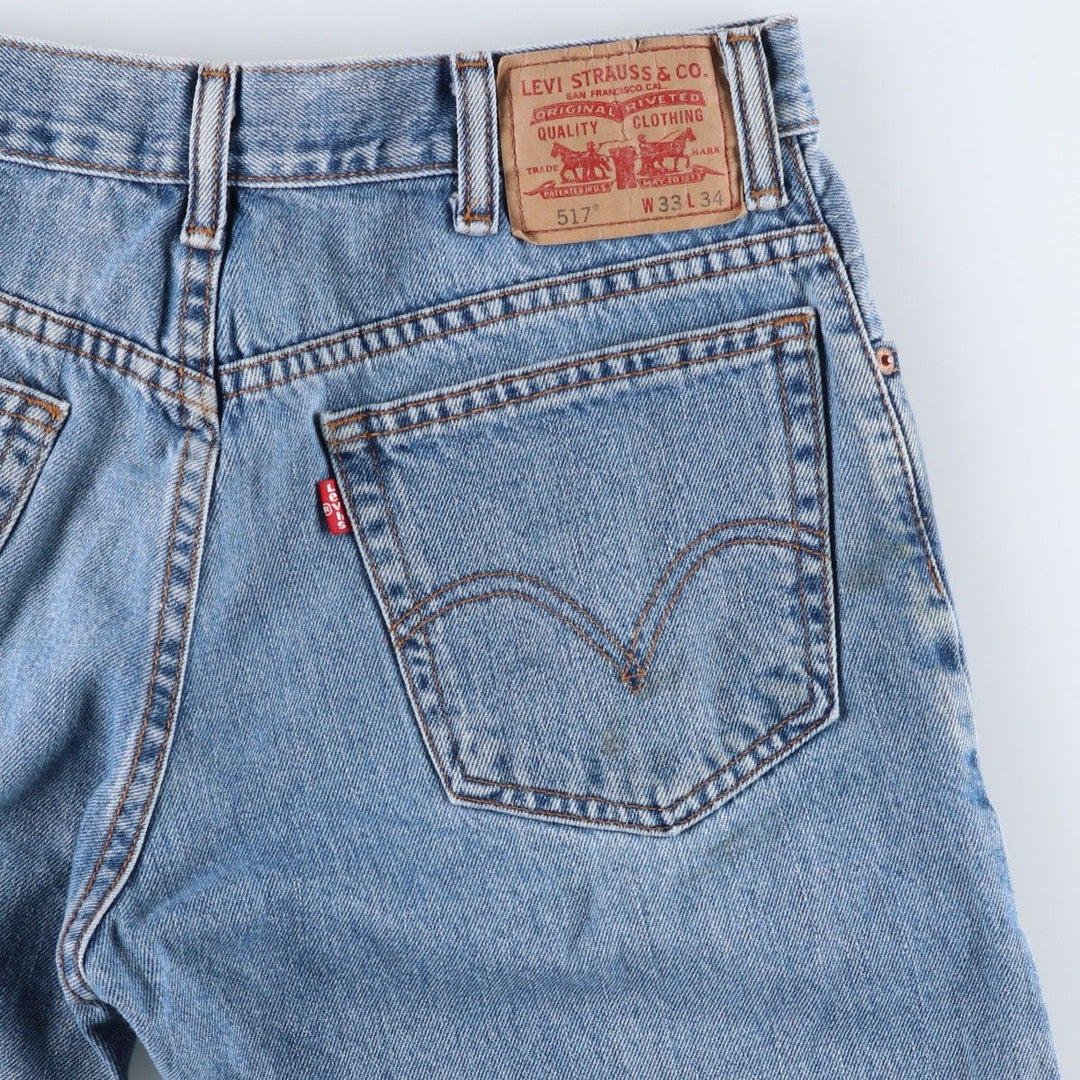 Levi's 517 BOOT CUT Bootcut denim pants for men, size w33 cotton blue type Vintage Second Hand