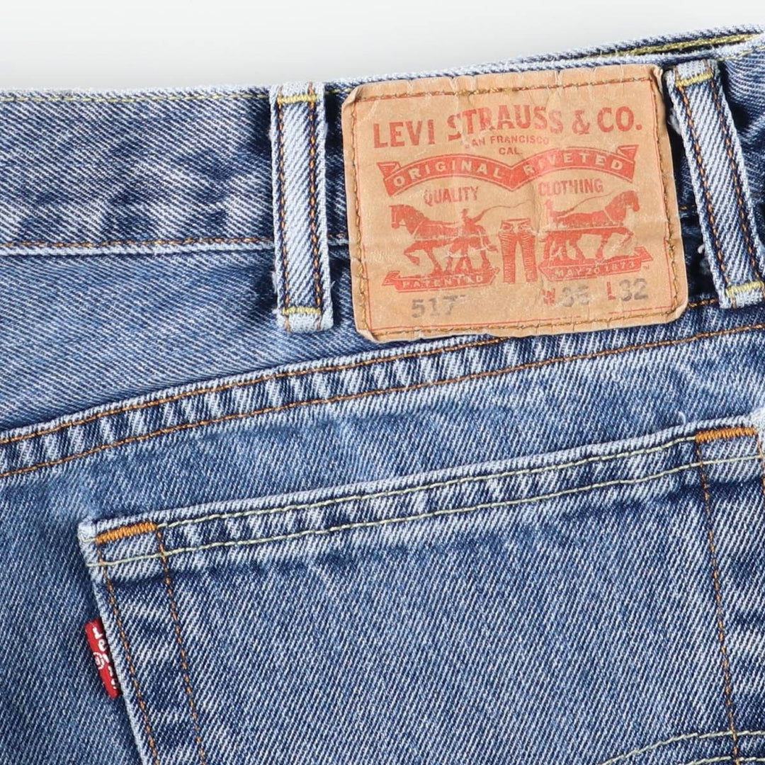 Levi's 517 Bootcut Denim Pants, Men's Size 37 cotton blue type Vintage Second Hand