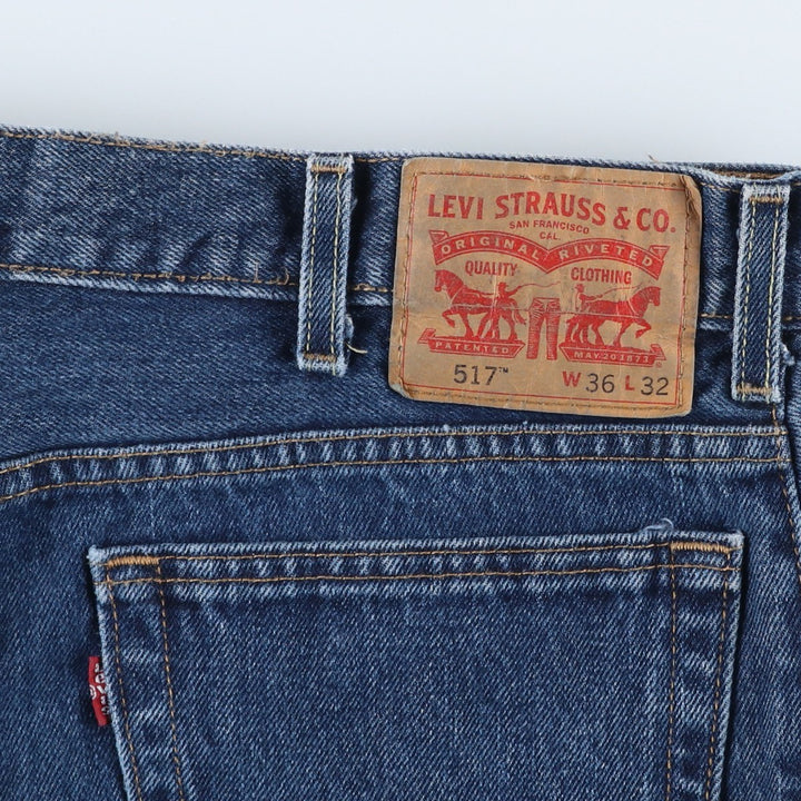 Levi's 517-0196 Bootcut Denim Pants, Men's Size W36 (approx.) cotton blue type Vintage Second Hand