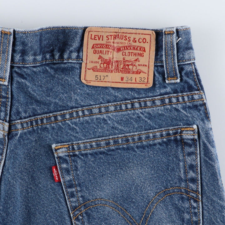 Levi's 517 BOOT CUT Bootcut denim pants for men, size w34 cotton blue type Vintage Second Hand