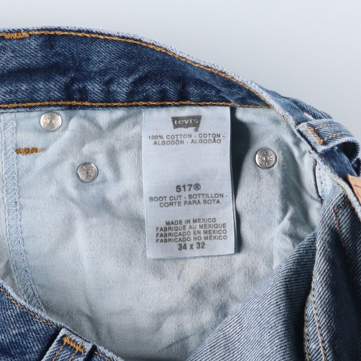 Levi's 517 BOOT CUT Bootcut denim pants for men, size w34 cotton blue type Vintage Second Hand