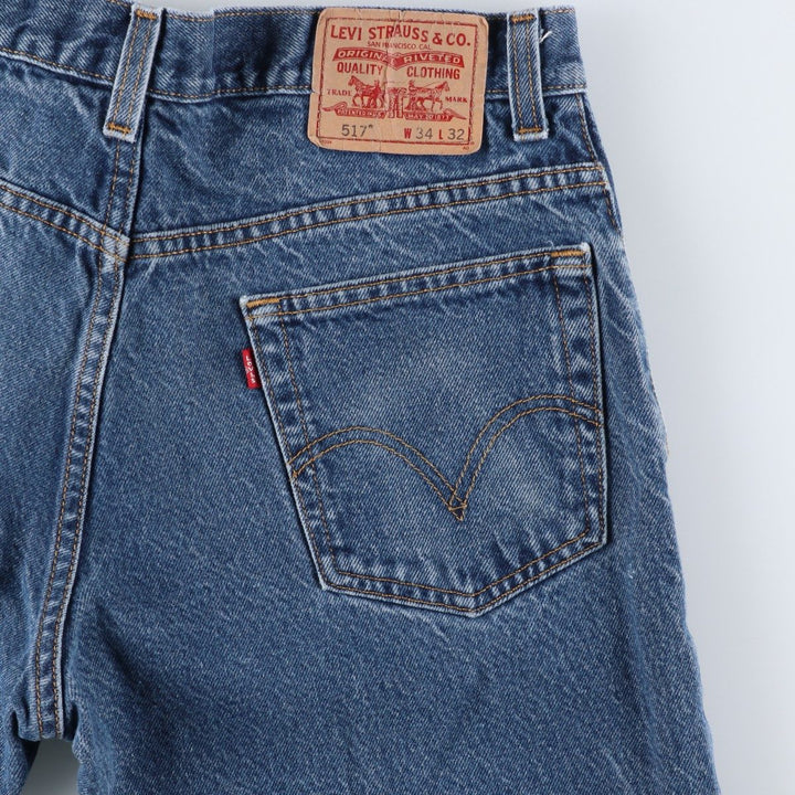 Levi's 517 BOOT CUT Bootcut denim pants for men, size w34 cotton blue type Vintage Second Hand
