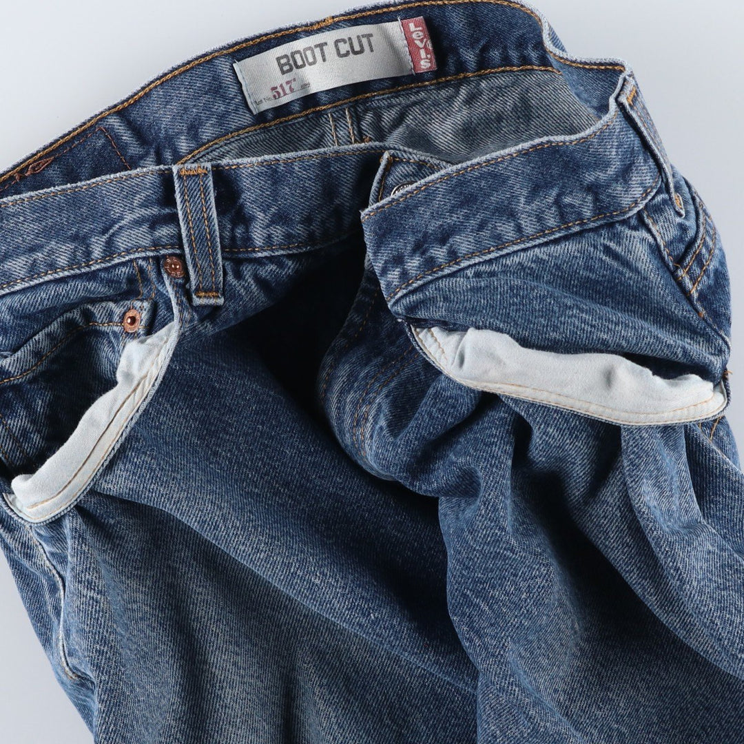 Levi's 517 BOOT CUT Bootcut denim pants for men, size w34 cotton blue type Vintage Second Hand