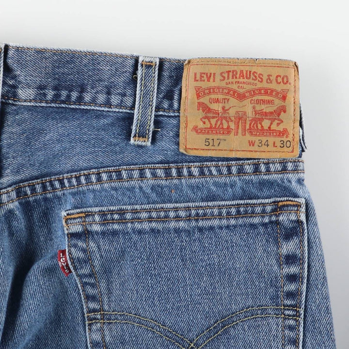 Levi's 517 Bootcut Denim Pants for Men, W35 cotton blue type Vintage Second Hand
