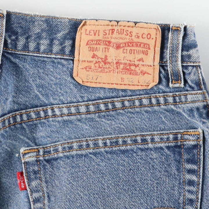 00'S Levi's 517 BOOT CUT Bootcut Denim Pants Men's W31 equivalent cotton blue type Vintage Second Hand