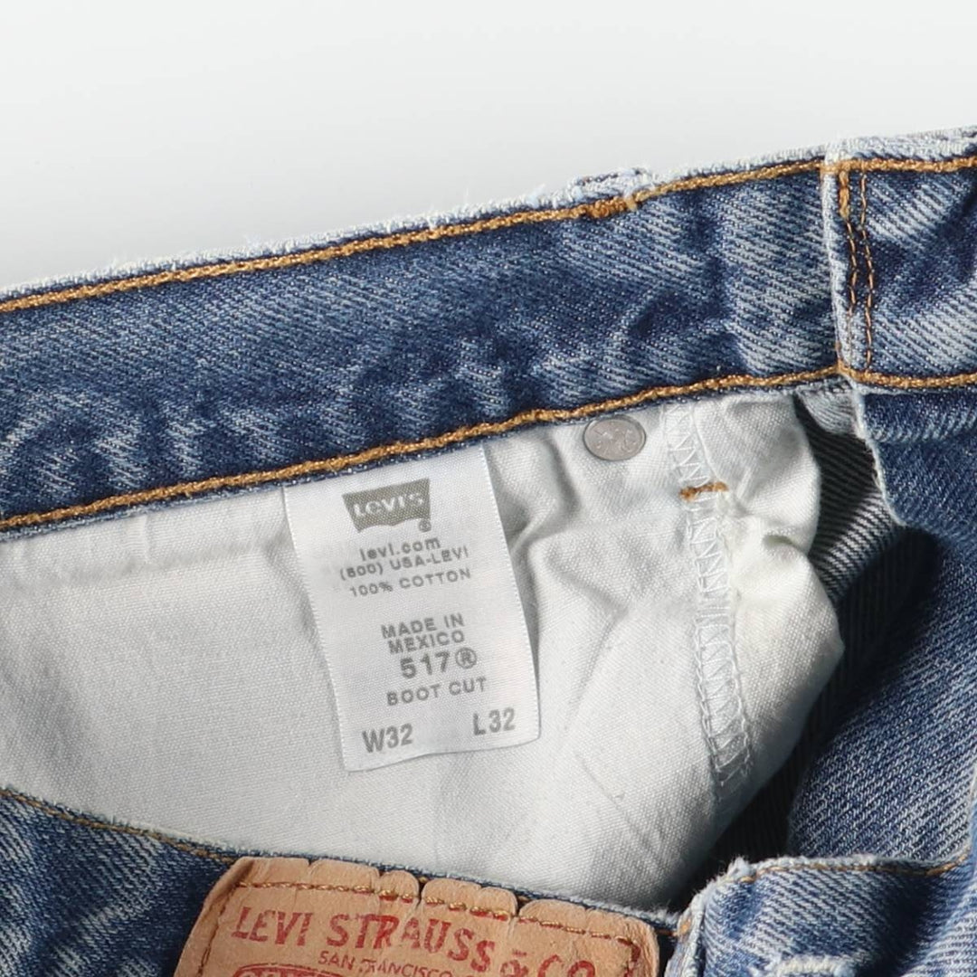 00'S Levi's 517 BOOT CUT Bootcut Denim Pants Men's W31 equivalent cotton blue type Vintage Second Hand