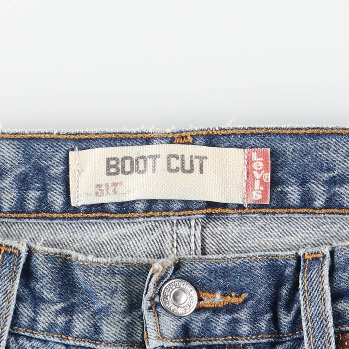 00'S Levi's 517 BOOT CUT Bootcut Denim Pants Men's W31 equivalent cotton blue type Vintage Second Hand