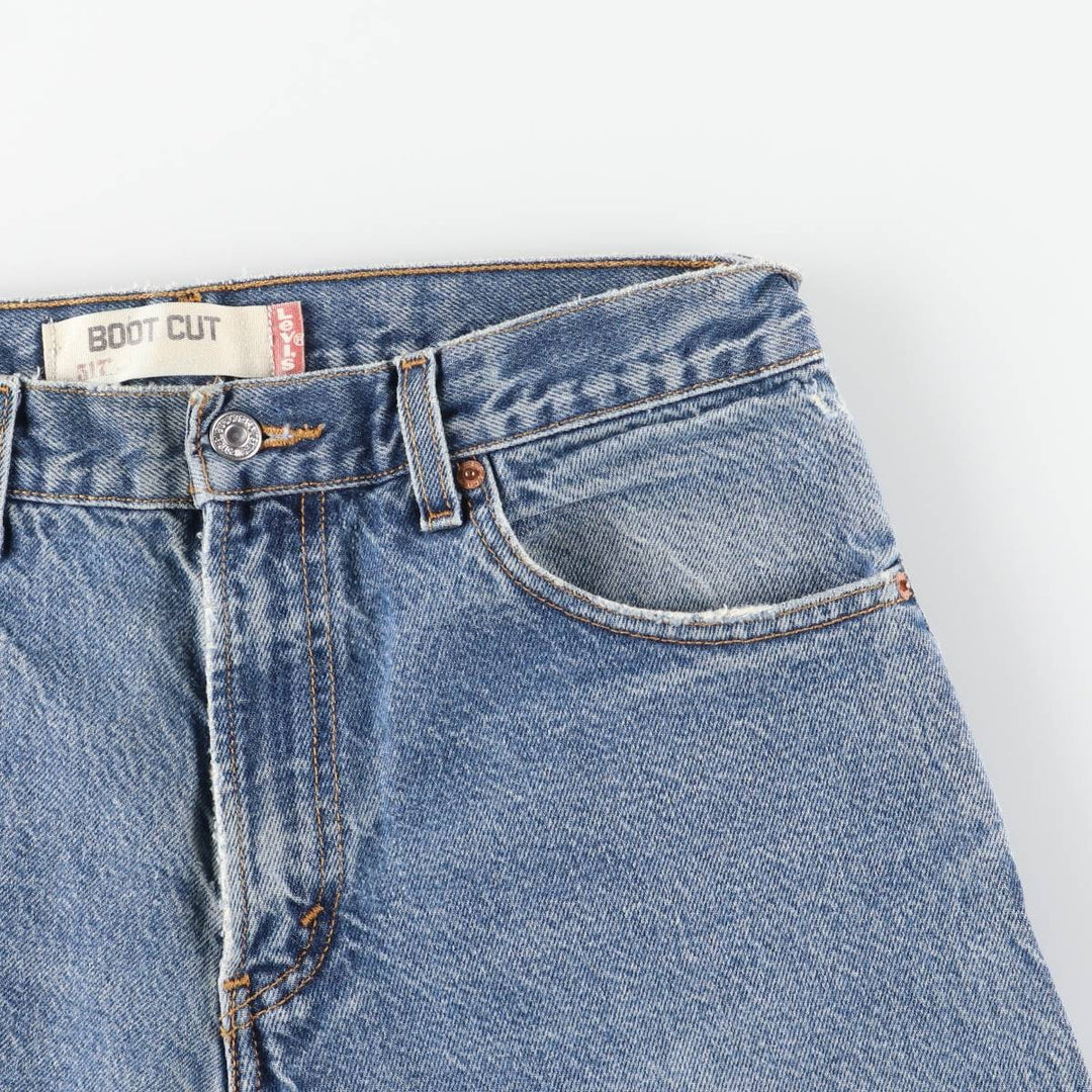 00'S Levi's 517 BOOT CUT Bootcut Denim Pants Men's W31 equivalent cotton blue type Vintage Second Hand