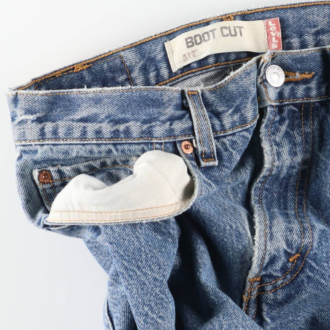 00'S Levi's 517 BOOT CUT Bootcut Denim Pants Men's W31 equivalent cotton blue type Vintage Second Hand