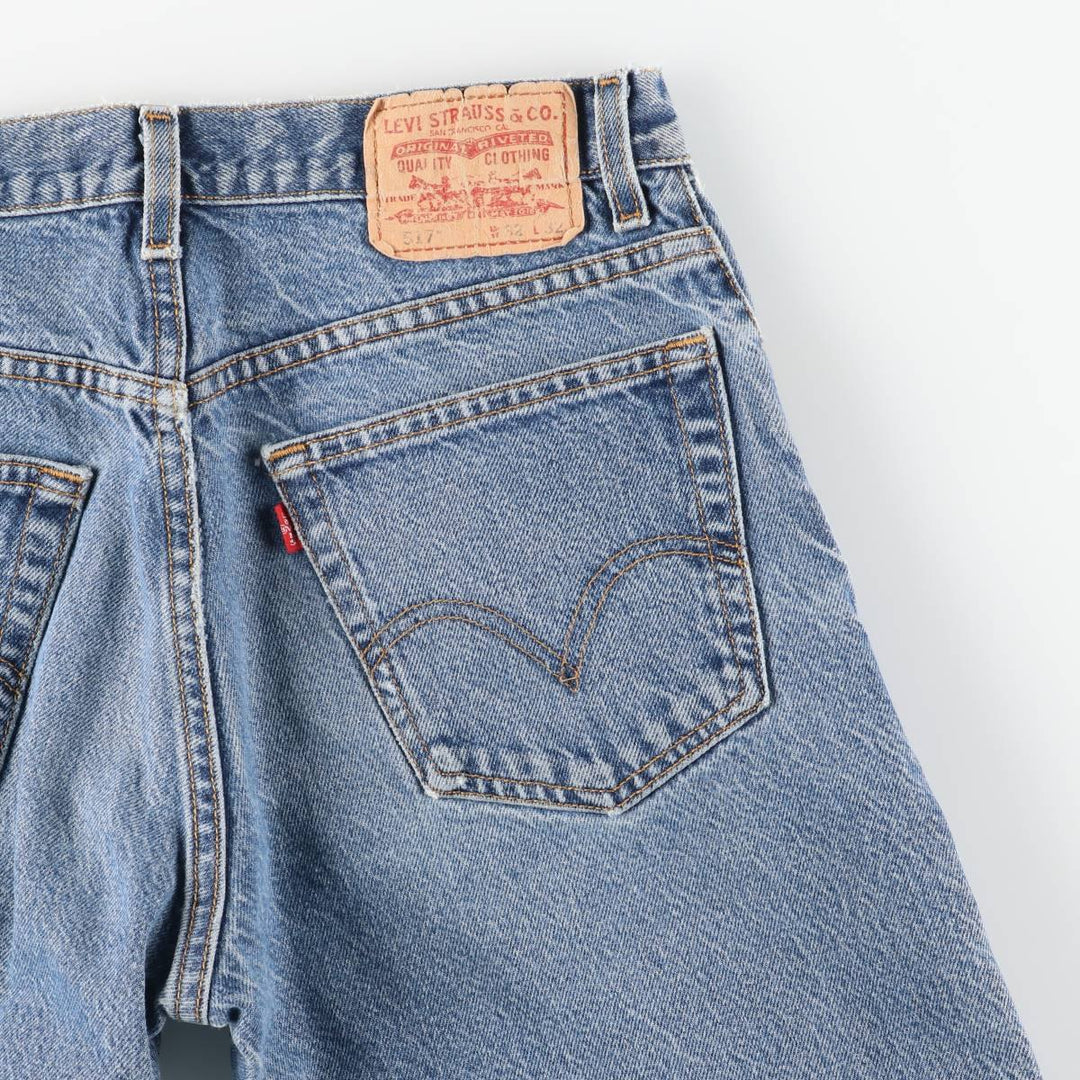 00'S Levi's 517 BOOT CUT Bootcut Denim Pants Men's W31 equivalent cotton blue type Vintage Second Hand