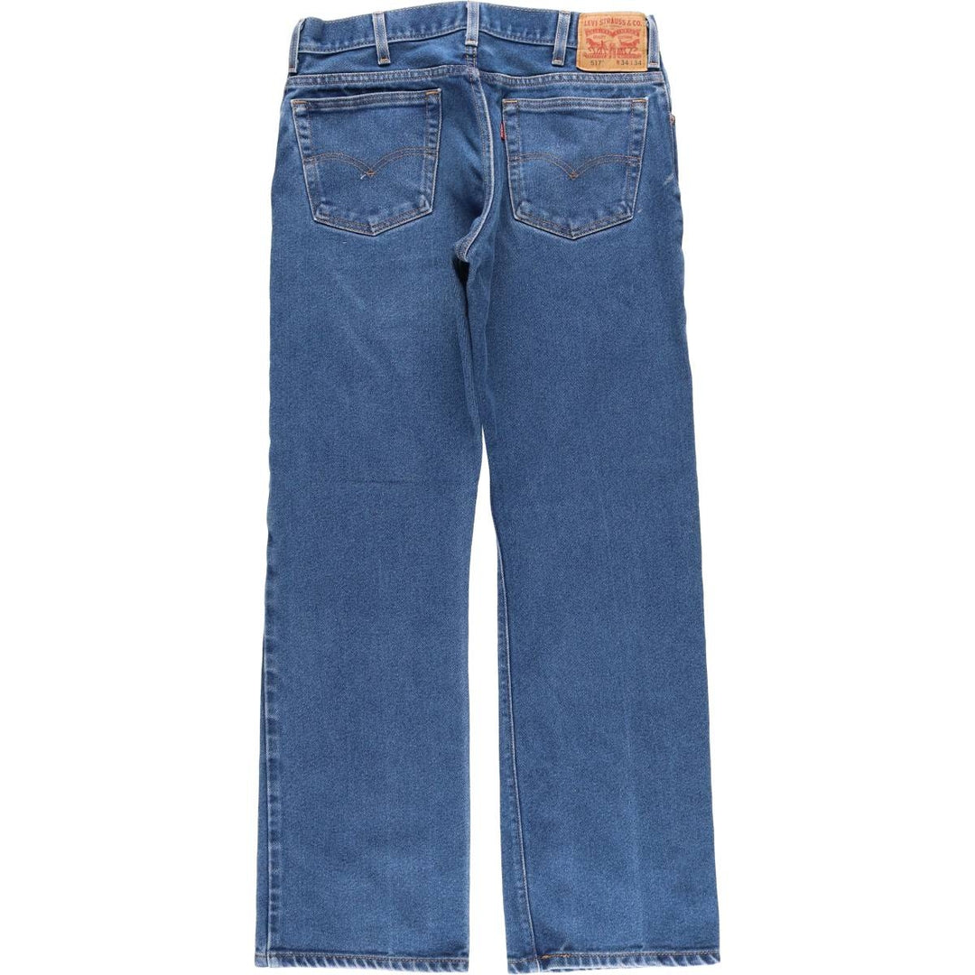Levi's 517 Bootcut Denim Pants for Men, W32 equivalent cotton blue type Vintage Second Hand