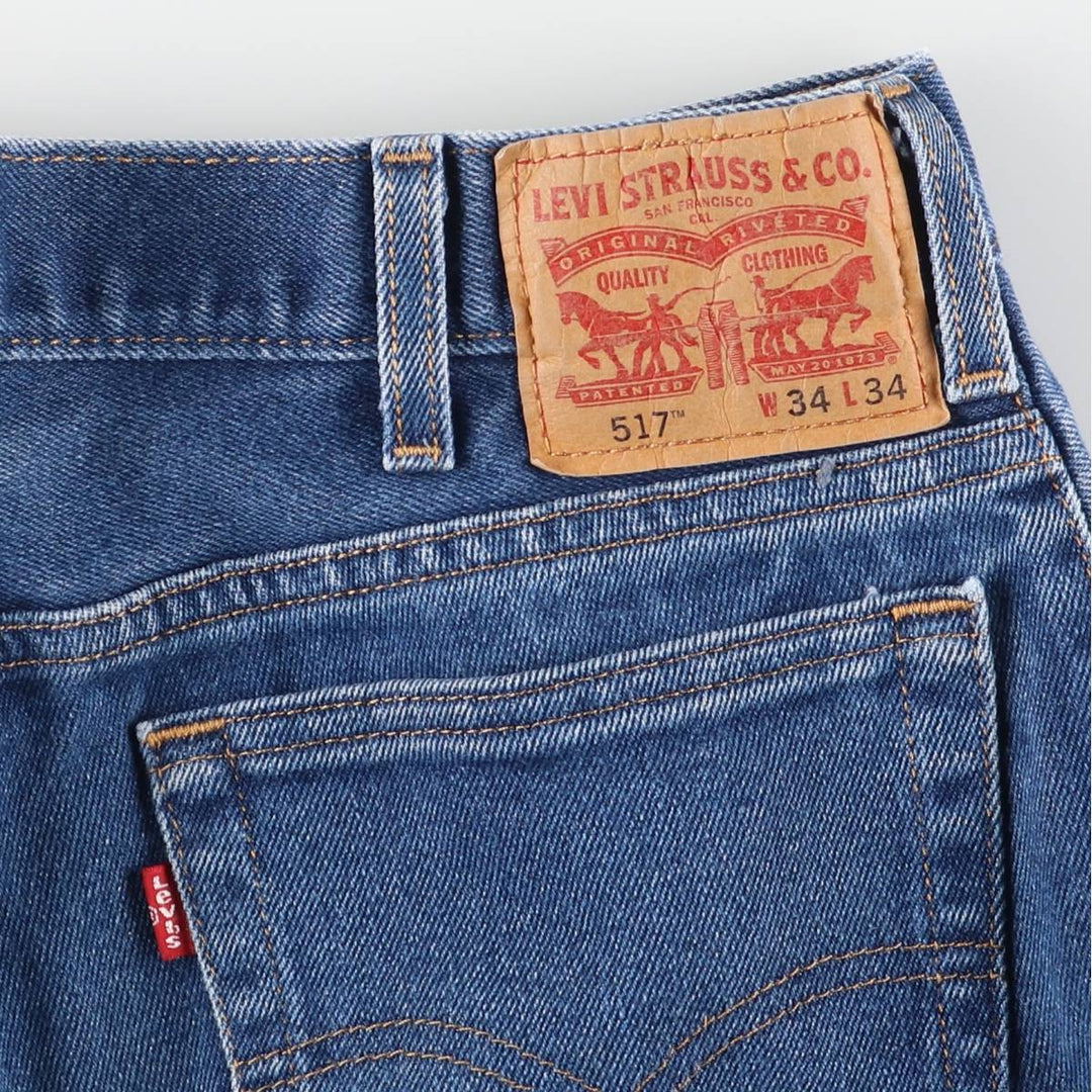 Levi's 517 Bootcut Denim Pants for Men, W32 equivalent cotton blue type Vintage Second Hand