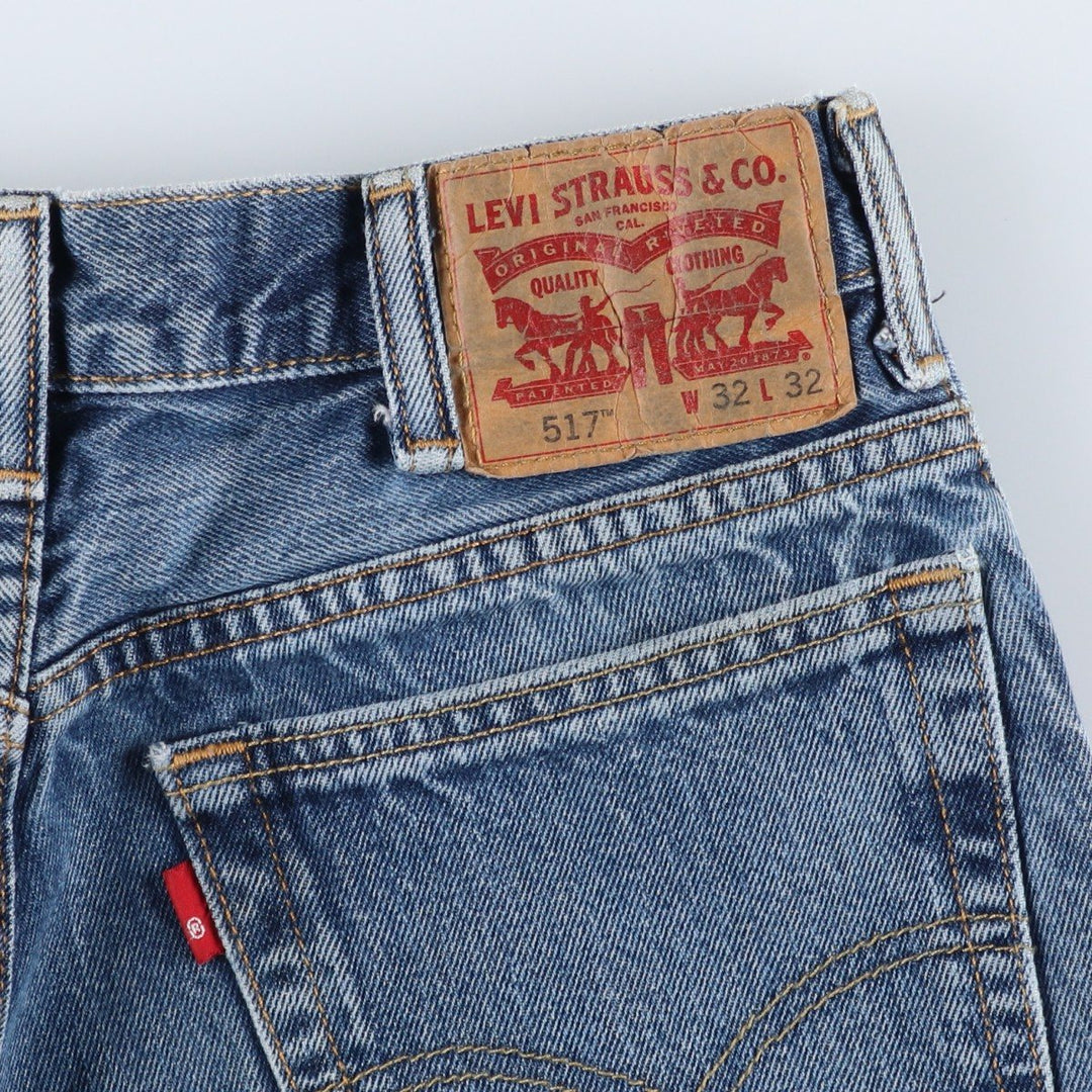 Levi's 517 Bootcut Denim Pants for Men, W32 equivalent cotton blue type Vintage Second Hand