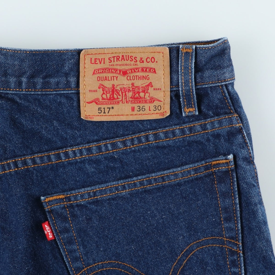 Levi's 517 Boot Cut Denim Pants, Men's, Size 36 cotton blue type Vintage Second Hand