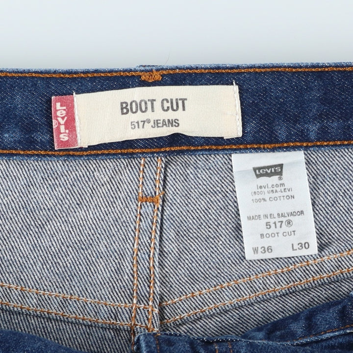 Levi's 517 Boot Cut Denim Pants, Men's, Size 36 cotton blue type Vintage Second Hand