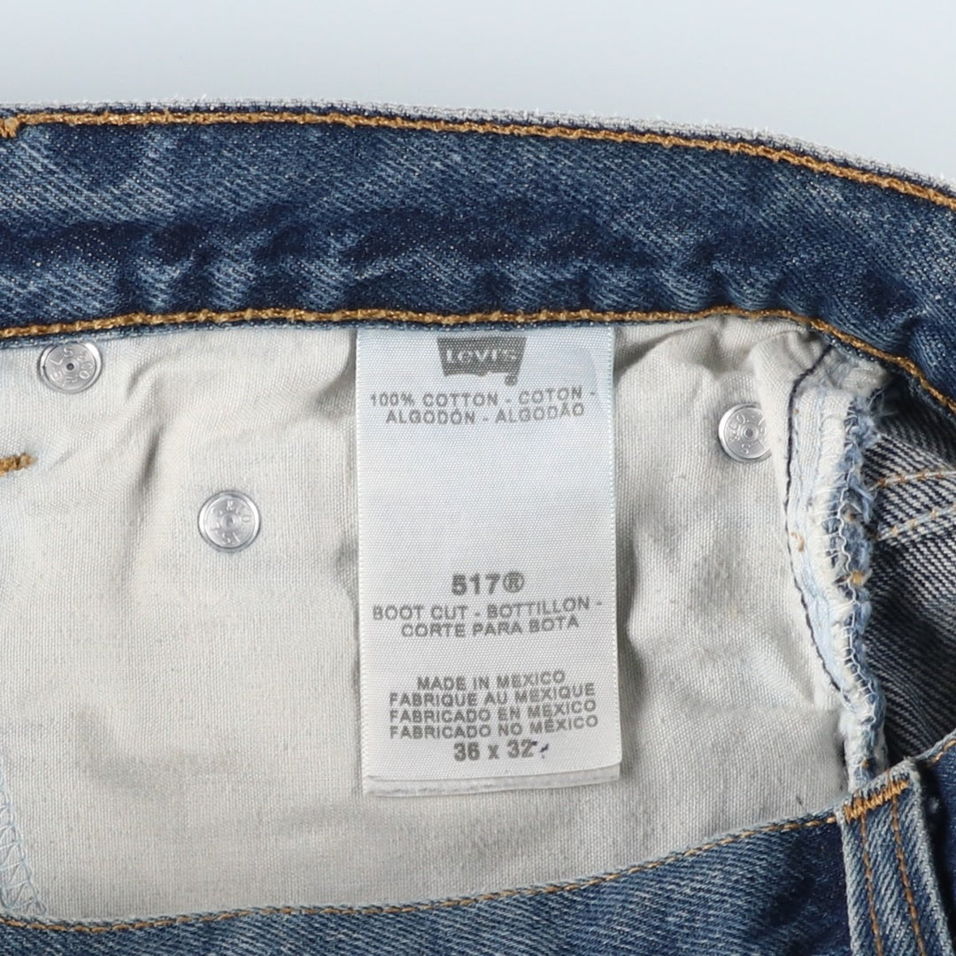 Levi's 517 Boot Cut Denim Pants, Men's, Size 36 cotton blue type Vintage Second Hand