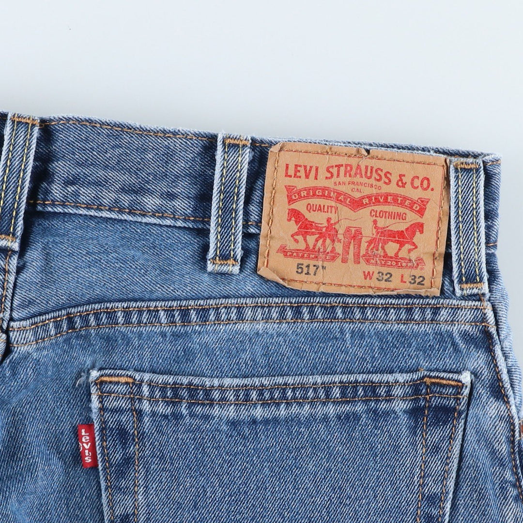 Levi's 517-4891 Bootcut Denim Pants, Men's Size W32 (approx.) cotton blue type Vintage Second Hand