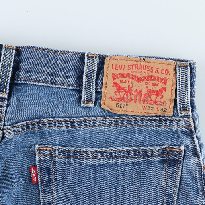 Levi's 517-4891 Bootcut Denim Pants, Men's Size W32 (approx.) cotton blue type Vintage Second Hand