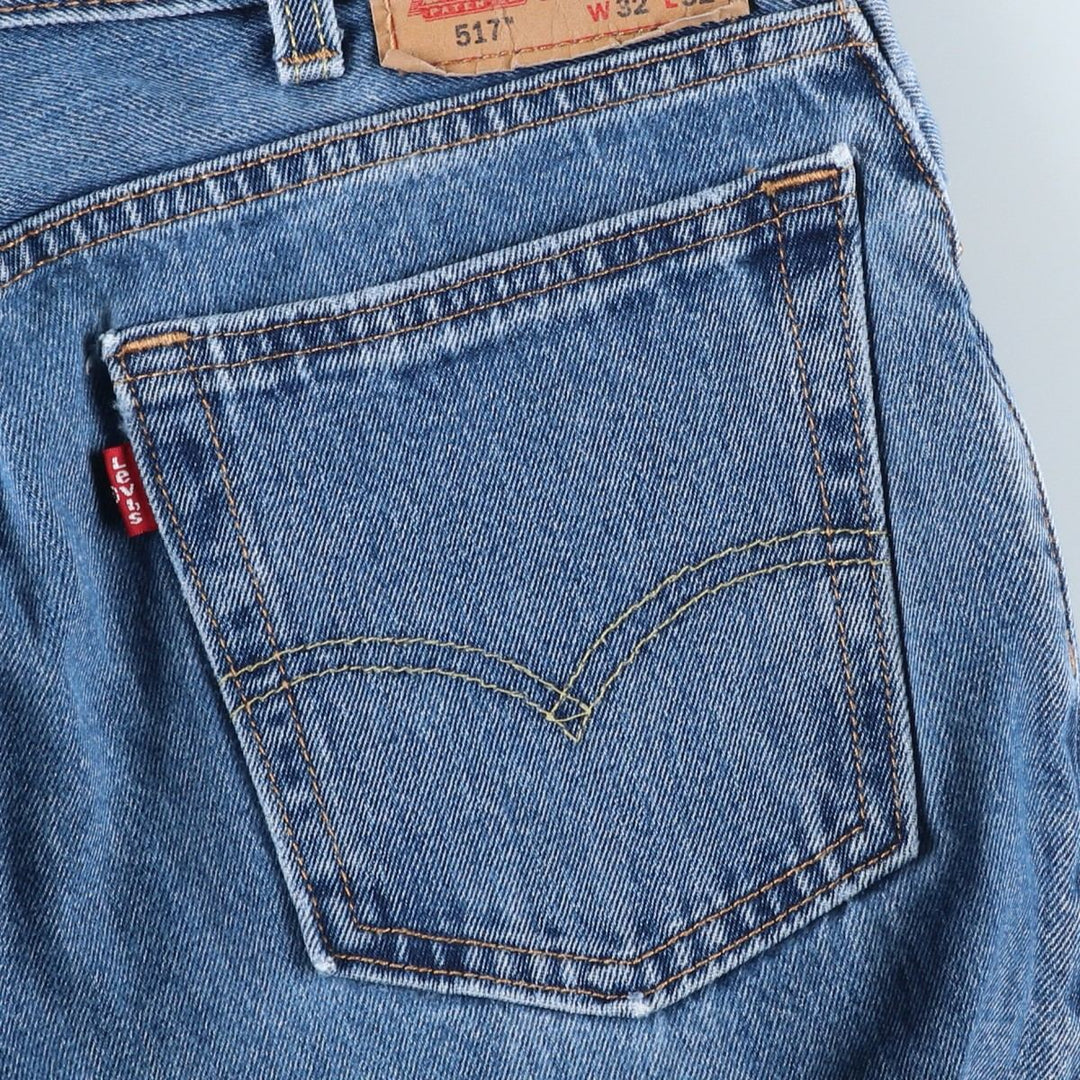 Levi's 517-4891 Bootcut Denim Pants, Men's Size W32 (approx.) cotton blue type Vintage Second Hand