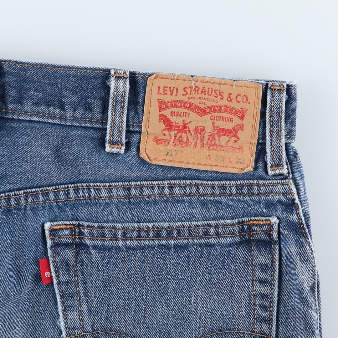 Levi's 517-0216 Bootcut Denim Pants, Men's Size W34 (approx.) cotton blue type Vintage Second Hand