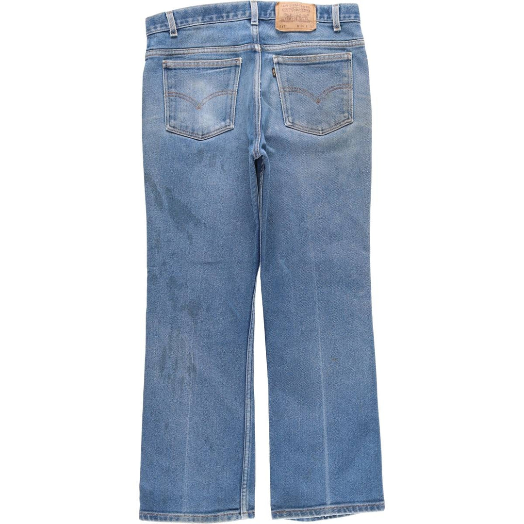 00'S Levi's 517 BOOT CUT Bootcut denim pants for men, size w34 cotton Blue type light blue Vintage Second Hand