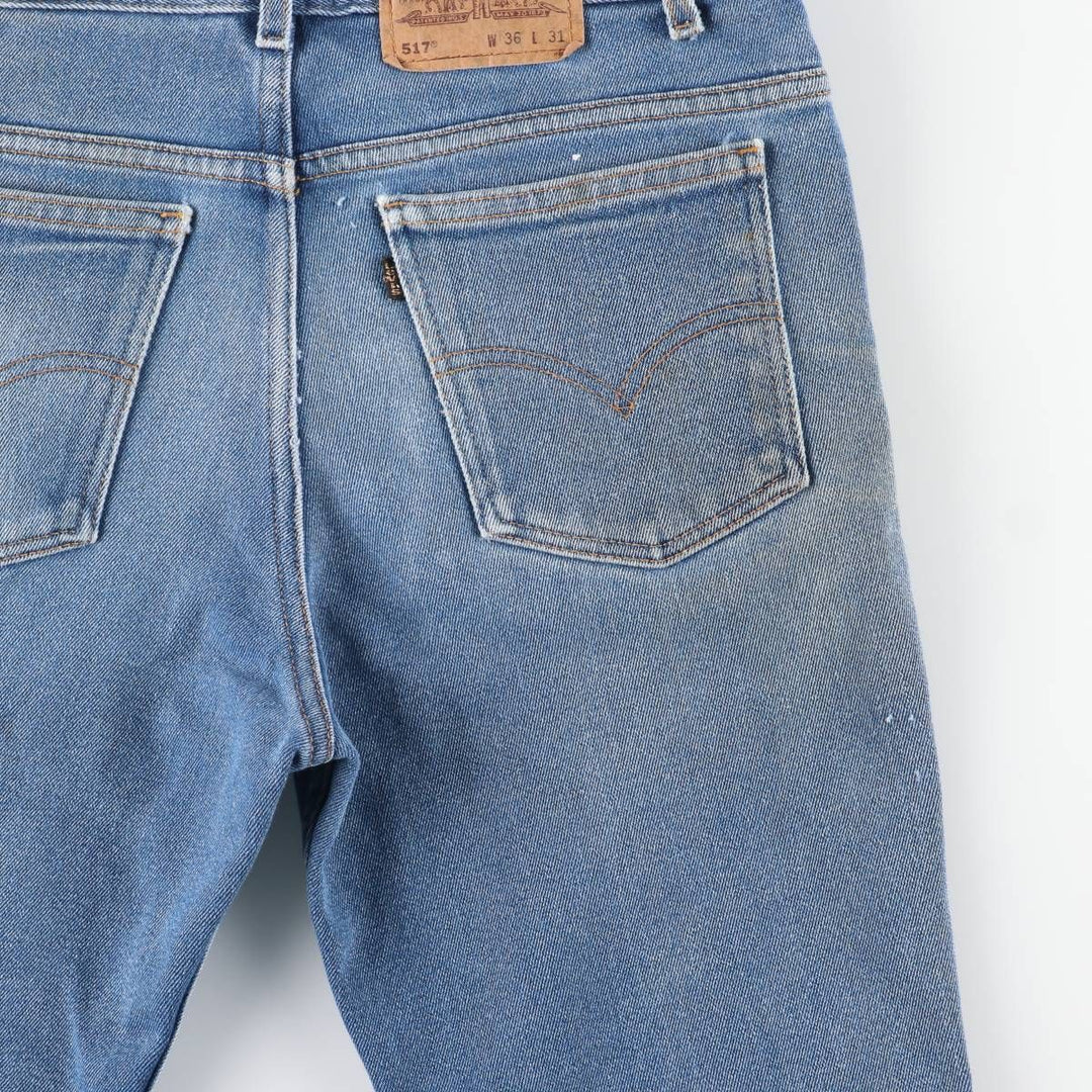00'S Levi's 517 BOOT CUT Bootcut denim pants for men, size w34 cotton Blue type light blue Vintage Second Hand