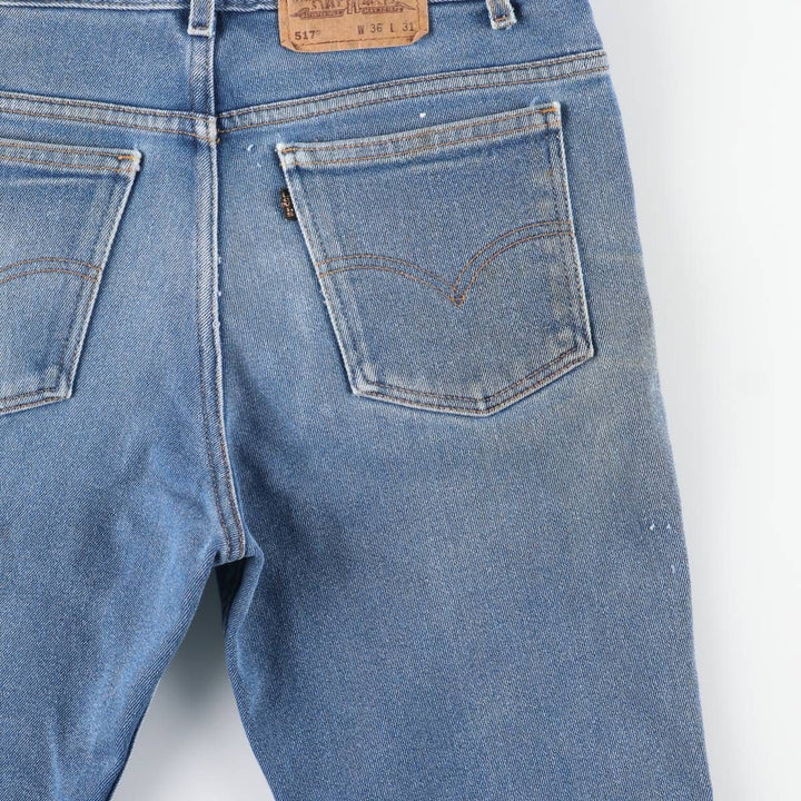 00'S Levi's 517 BOOT CUT Bootcut denim pants for men, size w34 cotton Blue type light blue Vintage Second Hand