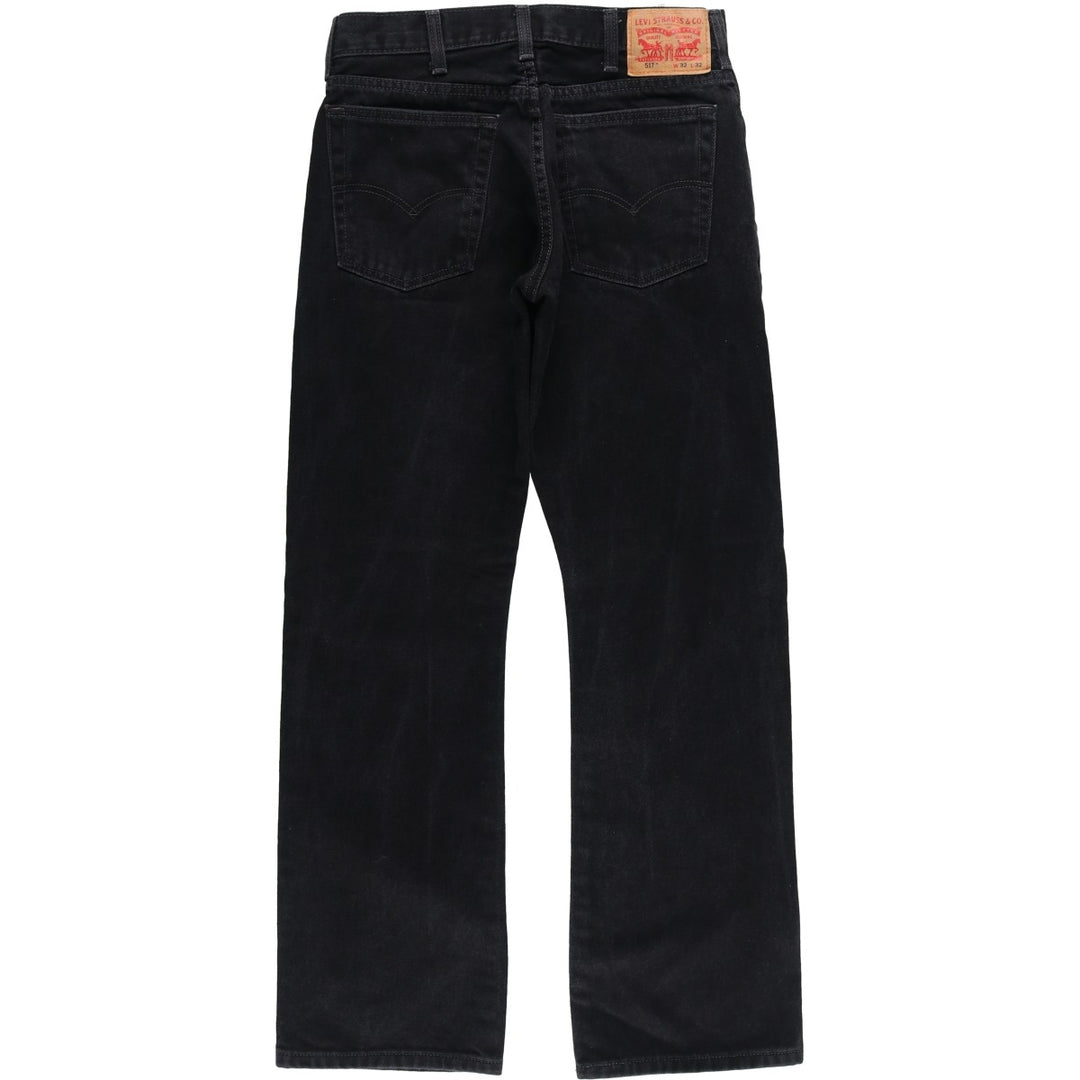Levi's 517 Black Denim Bootcut Denim Pants for Men, W32 equivalent cotton black type Vintage Second Hand