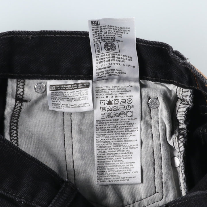 Levi's 517 Black Denim Bootcut Denim Pants for Men, W32 equivalent cotton black type Vintage Second Hand