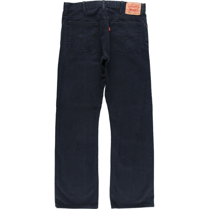 Levi's 517 BOOT CUT Black Denim Bootcut Jeans, Men's W34 (approx.), Wide Leg Pants cotton black type Vintage Second Hand