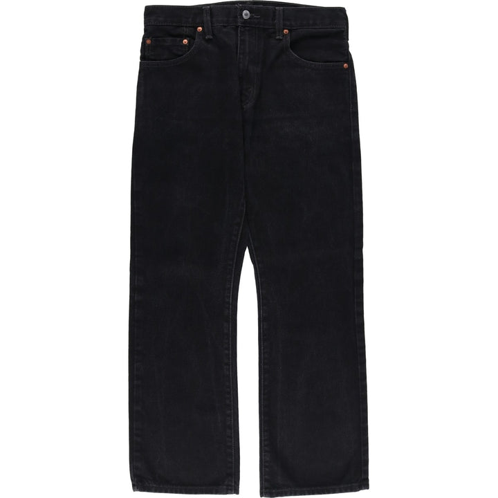 Levi's 517 BOOT CUT Black Denim Bootcut Jeans, Men's Size W32 (approx.) cotton black type Vintage Second Hand