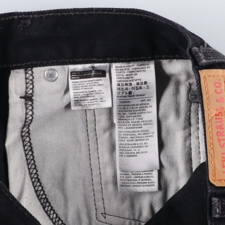 Levi's 517 BOOT CUT Black Denim Bootcut Jeans, Men's Size W32 (approx.) cotton black type Vintage Second Hand