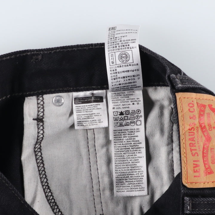 Levi's 517 BOOT CUT Black Denim Bootcut Jeans, Men's Size W32 (approx.) cotton black type Vintage Second Hand