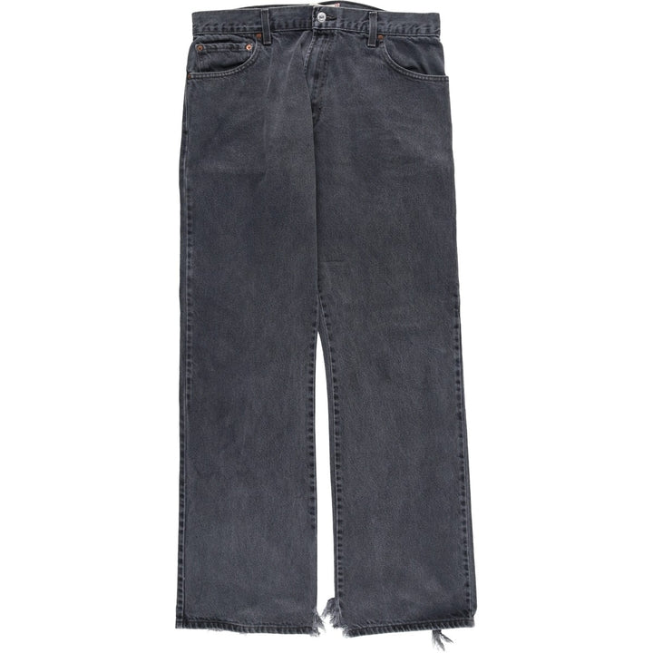 2000'S Levi's 517 BOOT CUT Black Denim Bootcut Jeans, Men's Size W35 (approx.) cotton black type Vintage Second Hand