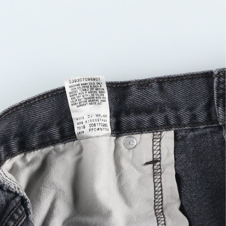 2000'S Levi's 517 BOOT CUT Black Denim Bootcut Jeans, Men's Size W35 (approx.) cotton black type Vintage Second Hand