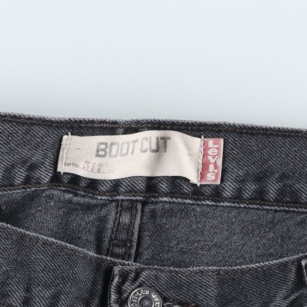 2000'S Levi's 517 BOOT CUT Black Denim Bootcut Jeans, Men's Size W35 (approx.) cotton black type Vintage Second Hand