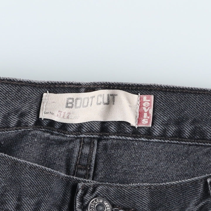 2000'S Levi's 517 BOOT CUT Black Denim Bootcut Jeans, Men's Size W35 (approx.) cotton black type Vintage Second Hand