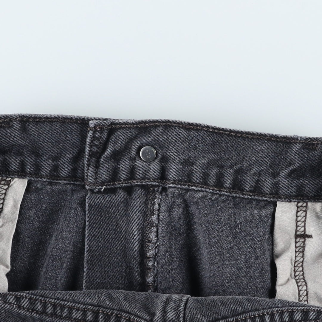 2000'S Levi's 517 BOOT CUT Black Denim Bootcut Jeans, Men's Size W35 (approx.) cotton black type Vintage Second Hand
