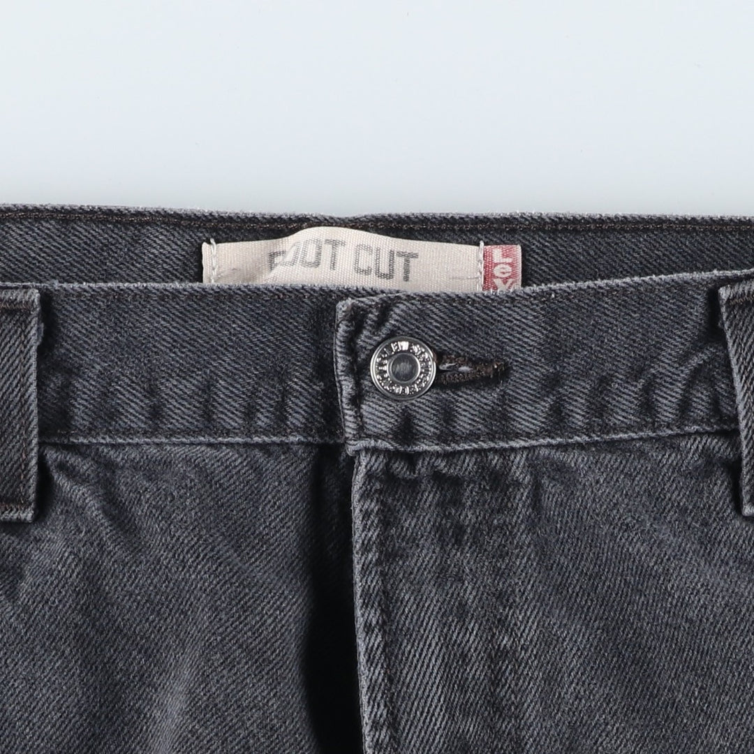 2000'S Levi's 517 BOOT CUT Black Denim Bootcut Jeans, Men's Size W35 (approx.) cotton black type Vintage Second Hand