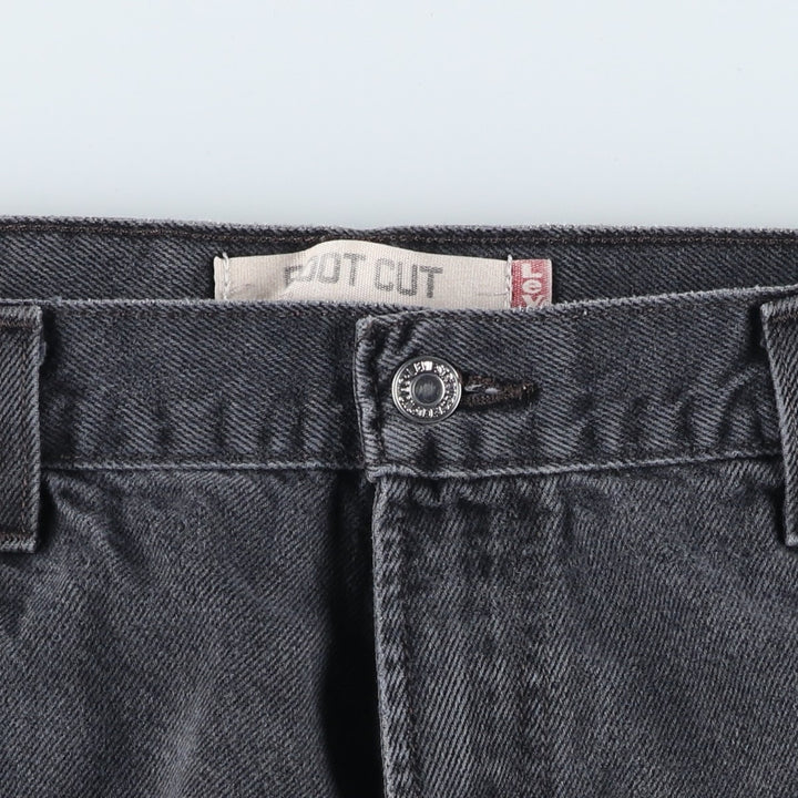 2000'S Levi's 517 BOOT CUT Black Denim Bootcut Jeans, Men's Size W35 (approx.) cotton black type Vintage Second Hand
