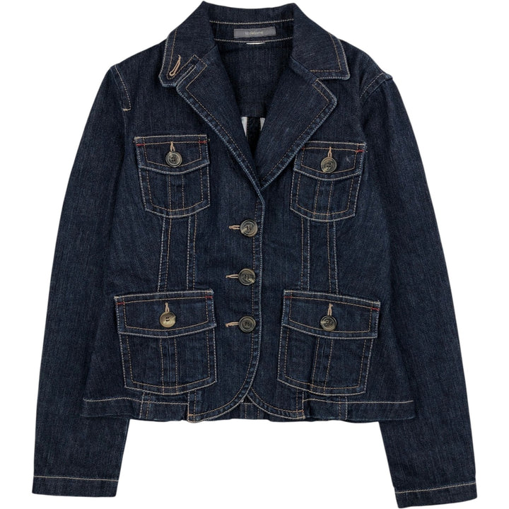 Liz Claiborne denim tailored jacket, women's size S (approx.) unclear navy blue type Vintage Second Hand