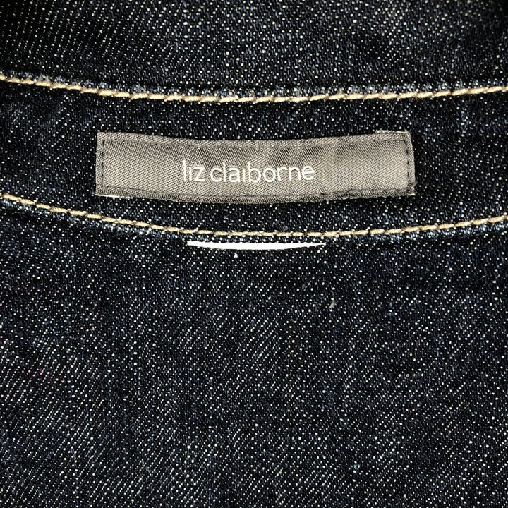 Liz Claiborne denim tailored jacket, women's size S (approx.) unclear navy blue type Vintage Second Hand
