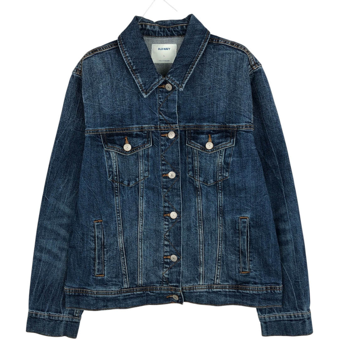 Old Navy denim jacket (women's size L equivalent) cotton blue type Vintage Second Hand